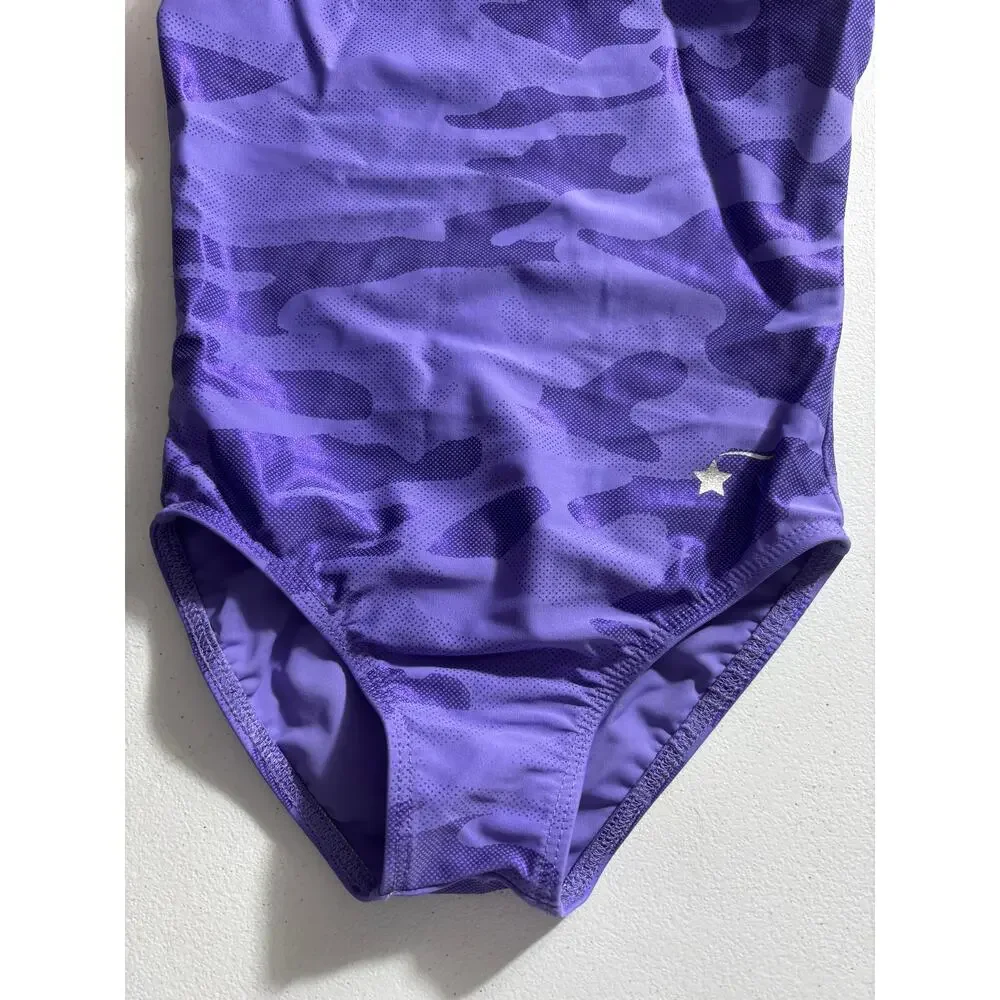 Destira Purple Camo Gymnastics Leotard Size Child Small